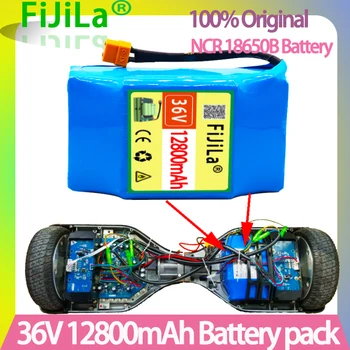 10S2P 36V 12800mAh Li-Ion Akku, 12,8 Ah Batterie für Elektrische Selbstansaugende Hoverboard, Einrad, 36V Batterie