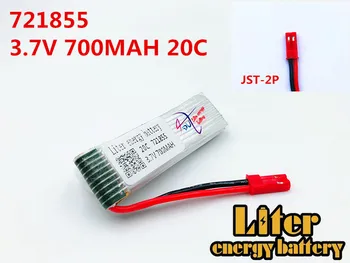 3,7 На 700 mah Литиево-полимерна батерия за WLtoys V929 V949 V959 V212 V222 H07 Dimitar U815A U818A 6039 Lipo batterij 721855 + Зарядно устройство САЩ