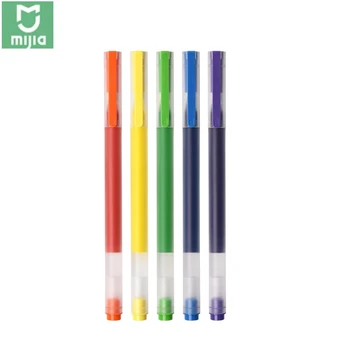 5 бр., Xiaomi Mijia, суперпрочная цветна писалка за подпис, цвят Mi Pen, 0,5 mm, гел химикалка за подпис, дръжки за училището офис за рисуване