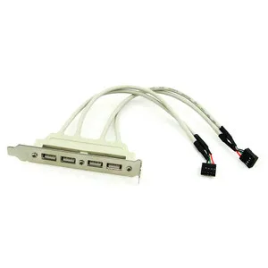 CYSM Xiwai PCI 4 ПОРТА USB 2.0 с Вътрешен винт за свързване към дънната платка на 9-контакт кабел с за монтиране на стена