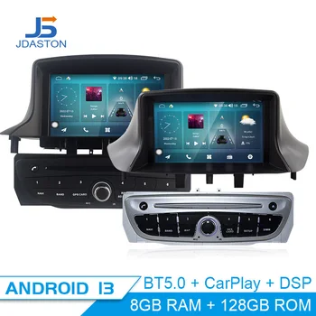Jdaston Android 13 Автомобилен мултимедиен Плеър За RENAULT Megane III Fluence GPS Навигация за Кола Стерео Радио Главното Устройство DSP Carplay