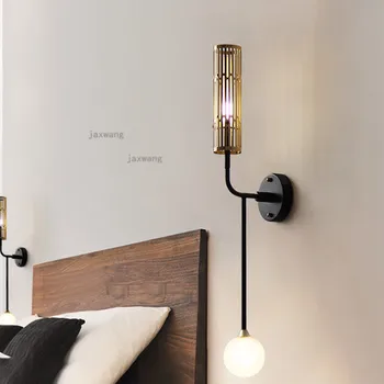 Led монтиран на стената лампа в скандинавски стил с двойна глава, стенни лампи, лампа, модерни led осветление стена, огледало, фар, кухненски принадлежности, осветление JW