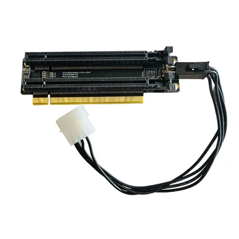 PCI-E 4.0 x16 Карта на разширяване от 1 до 2 Gen4 Разъемная карта PCIe-Раздвоение на слотове с интервали от 16X до x8x8 конектори за процесора 4P / Sata Порт на храна
