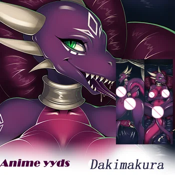 Дакимакура аниме Синдер (дракон Spyro) Възглавница за тяло с двустранно принтом в реален размер, калъф за подарък
