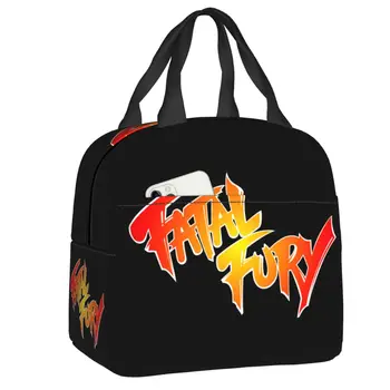 Дамска чанта-тоут Fatal Fury Terry Bogard с изолация за обяд, за многократна употреба термосумка-хладилник, обяд-бокс, чанти-контейнери за пикник