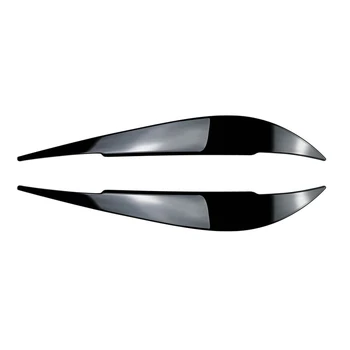 За 4-Та серия F32 F33 F36 2014-2020 Капак отпред Фарове Декоративна Лента от Хастар за Вежди Стикер Лъскаво Черен