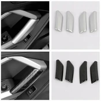 За Audi Q3 2019-2022 Аксесоари от матирано въглеродни влакна, детайли на интериора, подлакътник, Врата копчето, подплата в горната лента, стикер, за довършителни работи