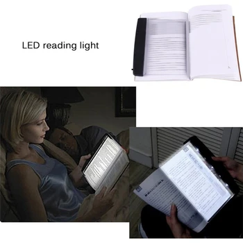 Лампа за четене с плоска плоча, портретно лампа за защита на очите, ультратонкая led панел, нощна светлина за четене на закрито, настолна лампа за спални