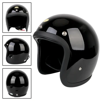 Лек Мотоциклет шлем от фибростъкло M/L/XL Мотоциклетное обзавеждане Ретро мотоциклет шлем с открито лице