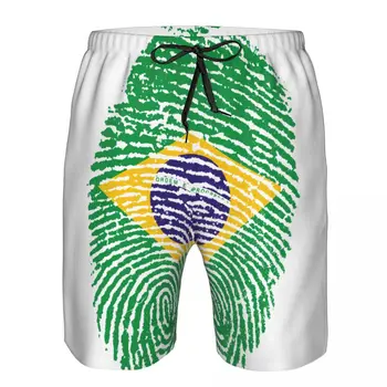 Летни мъжки бански костюми, дишащи бързо съхнещи топене, бразилски плажни Шорти с пръстови отпечатъци за Бягане, тренировки, сърфиране