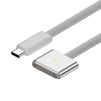Магнитен кабел на Зарядно устройство 2 M Максимална Мощност на PD140W Type-C За да се Свържете с Magsafe 3 Кабел за Бързо Зареждане с led подсветка за MacBook Air/Pro 2