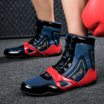 Нова тренировочная борцовская обувки, Мъжки и дамски леки борцовские маратонки Луксозни боксови обувки против хлъзгане, боксови маратонки