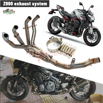 Подходящ За Kawasaki Z900 2017-2022 Мотоциклет Изпускателния Колектор на Системата на Ауспуха Средна Предната тръба Z 900 2018 2019 2020 2021