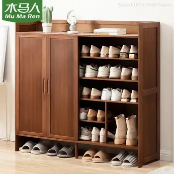 Прахоустойчив шкаф за съхранение на обувки, дом врата, дървен шкаф за верандата, опрокидывающееся кофа, хол, прост, модерен шкаф за обувки в събирането на