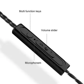 Професионален кабел втулки, удобни за носене спортни слушалки с интерфейс, 3,5 мм, слушалки в ушите с кабелен горивото, музикален плеър