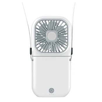 Сгъваем вентилатор USB, богат на функции зареждане, съкровище, скоба за мобилния си телефон окачен на врата му, ръчен мини Настолен малък вентилатор