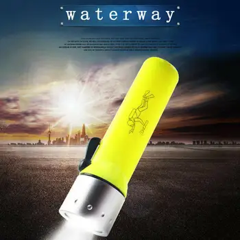 Фенерче за гмуркане, водоустойчив фенер за гмуркане на открито, удароустойчив супер ярък ръчно фенерче, лесен мини-фенерче