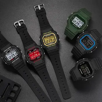 Електронни часовници с ночником, водоустойчив обтегач от неръждаема стомана, тънък циферблат, точното време, Многофункционални спортни часовници за катерене