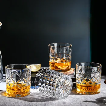 Здрав сгъсти кристална чаша за уиски със здрава конструкция чаши за вино
