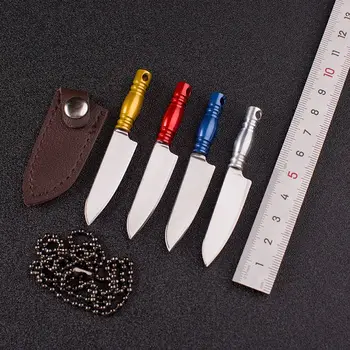 Мини-Цветна с кухненски нож за разгръщане на опаковката, ключодържател Нож за зеленчуци, Нож за носене, Мини-подарък нож, експрес-нож за разгръщане на
